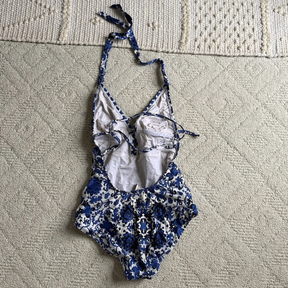 Anthropologie Nanette Lepore St. Etienne Goddess One Piece Halter Swimsuit - Picture 7 of 10